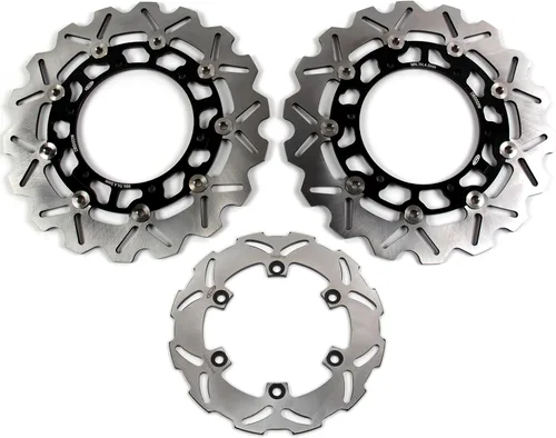 Vista 19 de Arashi Discos de freno delanteros y traseros para Yamaha YZF R1 R1M 2004-2006 2015-2022 / R6 2017-2019 / MT10 FZ10 (ABS) 2016-2020 / MT-10 FZ-10 SP