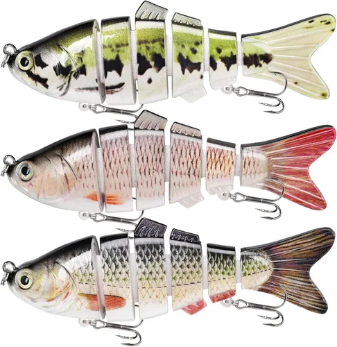Vista 16 de GOTOUR Jointed Swimbaits, Easy Catch Fishing Lures for Bass Trout Crappie A1-4"-0.4oz