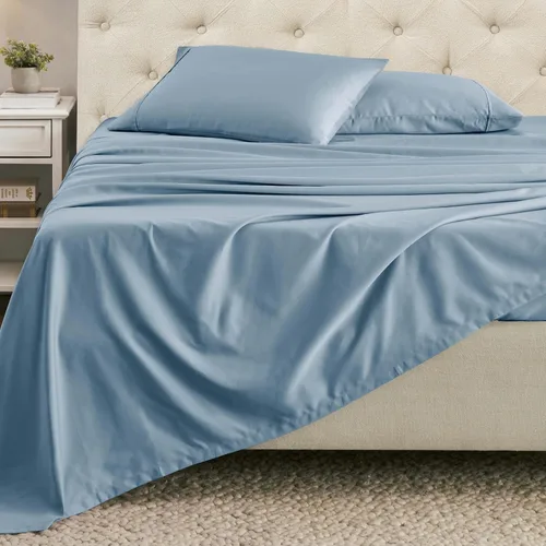 Vista 7 de Superior Juego de sábanas de algodón de 1400 a 1500 hilos, ropa de cama pesada para uso diario, decoración moderna, incluye 1 sábana bajera elástica