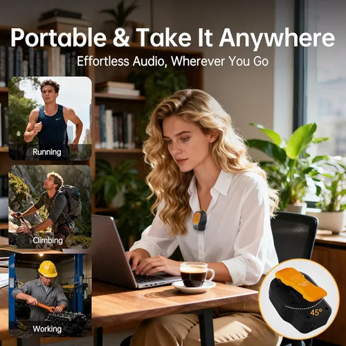 Vista 5 de Altavoz Bluetooth portátil, inalámbrico con clip magnético con 3 modos de luz, USB de 10 horas, micrófono integrado, manos libres, mini altavoz