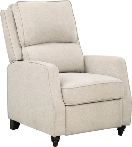 Vista 7 de Lexicon Silla Reclinable con Respaldo Empujable para Sala de Estar, Silla de Sofá Reclinable, Sillón Reclinable Moderno, Asiento Reclinable de Tela
