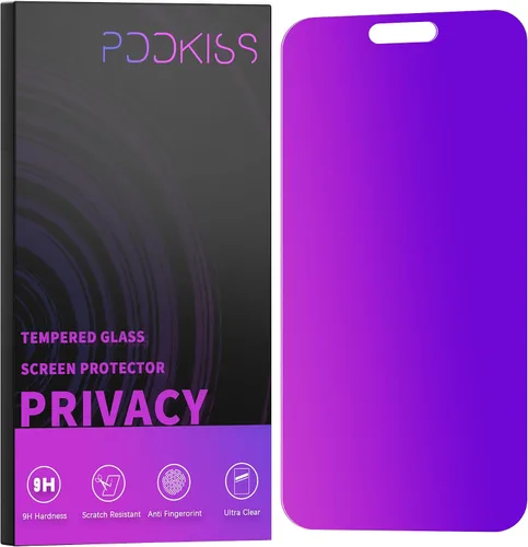 Vista 10 de PAPIKISS - Protector de pantalla de privacidad compatible con iPhone 13/iPhone 14/iPhone 13 Pro, pantalla de 6.1 pulgadas, degradado colorido anti