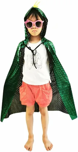Vista 2 de Disfraces de dinosaurio, capa de dragón verde, ropa de disfraces de Halloween de 3 a 8 años