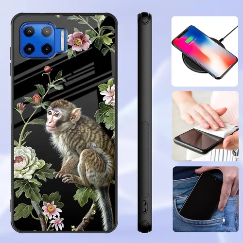 Vista 207 de Funda para Motorola Moto Edge 2022, cubierta trasera de vidrio templado con protector de pantalla, funda protectora a prueba de golpes para Motorola