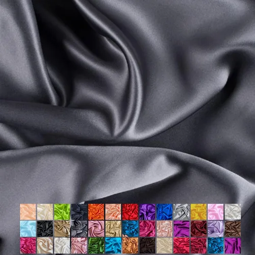 Vista 15 de Yard - Tela de satén sedosa elástica de alta calidad - Tela para vestidos y faldas - Suave como la seda, brillo metálico, ideal para bodas y diseño