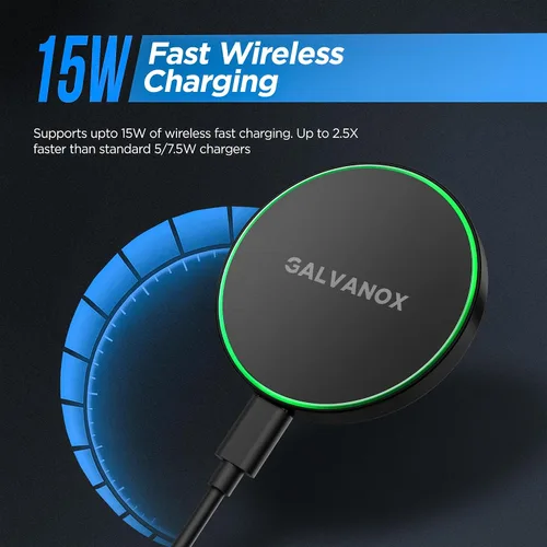 Vista 5 de Cargador magnético para Samsung, carga inalámbrica rápida para Galaxy S26 Ultra, S25 S24 Plus y dispositivos Android - USB tipo C (6 pies)