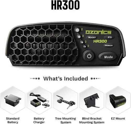 Vista 2 de Eliminador de Aromas Ozonics HR300 Generador de Ozono para Caza con Configuración de Salida de Impulso Control de Aromas con 3 Modos