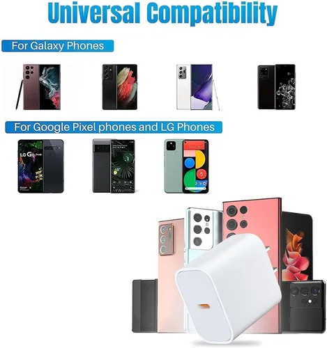 Vista 4 de Cargador USB C, para cargador de iPhone, 30 W, juego de 3 piezas con cable USB C de 3 pies de 6 pies, compatible con iPhone 17/17 Plus/17 Pro/17 Pro
