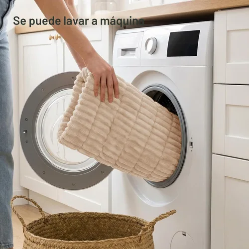 Vista 8 de Smiry - Funda para sofá para perros lavable, fundas para sofá de mascotas no deslizantes y peludas para sofá de 3 cojines, aptas para mascotas