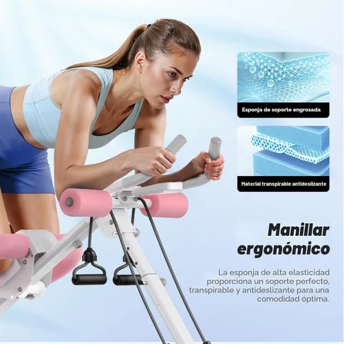 Vista 6 de MERACH Ab Machine, Ab Workout Equipment, Adjustable Ab Trainer Machine for Abs Workout at Home Gym, Foldable, Knee Protection, Abdominal Trainer for
