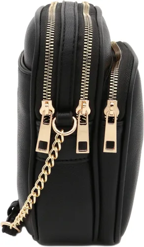 Vista 4 de Bolso cruzado ocasional de múltiples bolsillos Negro