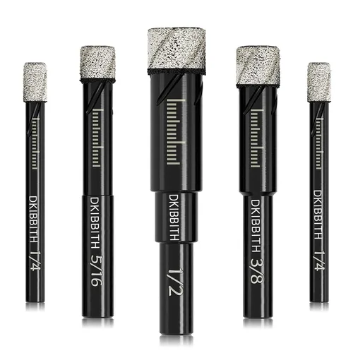Vista 15 de Juego de 3 brocas de núcleo de diamante de 5/8", brocas para azulejos de 16mm para cerámica, porcelana, mármol, granito, azulejos, piedra, ladrillo