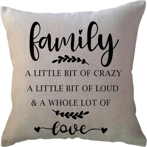 Vista 4 de ULOVE LOVE YOURSELF Juego de 4 fundas de cojín decorativas con citas para el hogar, 18 x 18 pulgadas, fundas de almohada rústicas con palabras