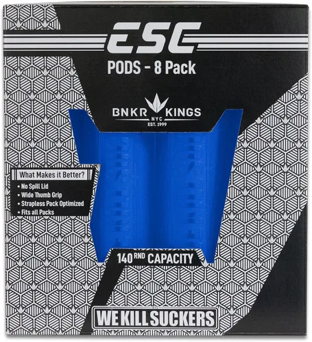 Vista 7 de Bunkerkings ESC - Cápsulas de paintball, paquete de 8, color azul