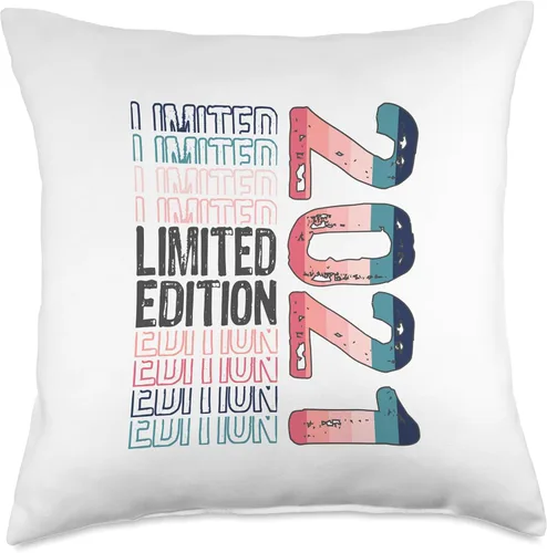 Vista 4 de Limited Edition Vintage 2021 Retro Birthday Throw Pillow