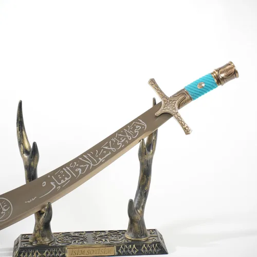 Vista 7 de Espada Zulfikar - Espada Imam Ali Zulfiqar, hoja islámica hecha a mano, Talwar histórico
