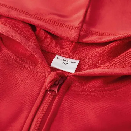 Vista 4 de Spring&Gege Sudaderas con capucha y cremallera completa para niños de 3 a 14 años