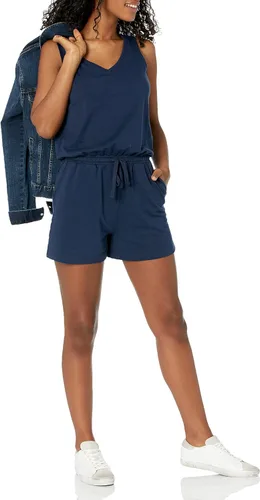 Vista 4 de Tienda Essentials Studio - Enterizo de tela de toalla con vellón para mujer