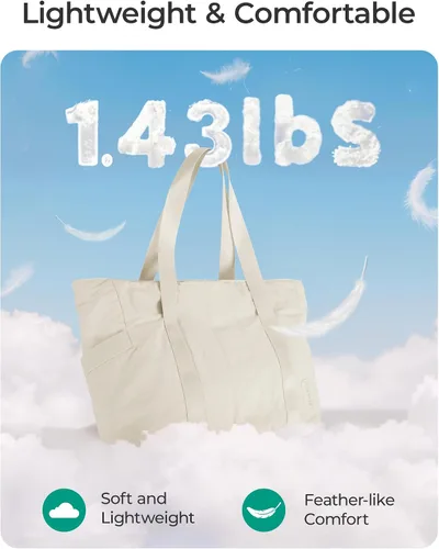 Vista 51 de BAGSMART Bolsa de mano para mujer con cremallera, bolsa de gimnasio con compartimentos, bolsa de trabajo para enfermera, baile, bolsa de yoga