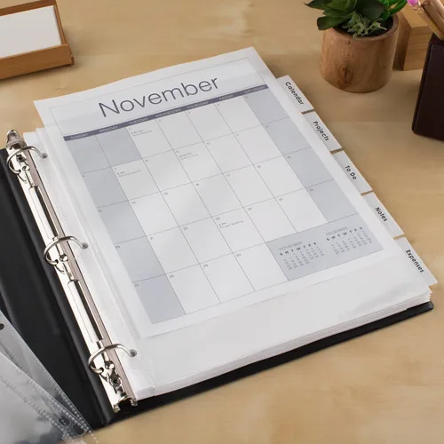 Vista 8 de Avery Separadores Insertables de Solapas Extra Anchas para Carpetas de 3 Anillos, Juego de 5 Solapas, Papel Blanco, Solapas Transparentes, Funciona