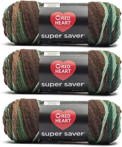Vista 78 de Red Heart Hilo Super Saver, paquete de 3, camuflaje, 3