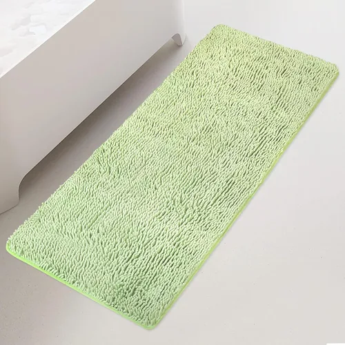 Vista 221 de Yeaban Alfombra de pasillo de baño de 24 x 72 pulgadas, antideslizante, alfombra de baño larga de felpilla gruesa, absorbente y lavable, alfombra