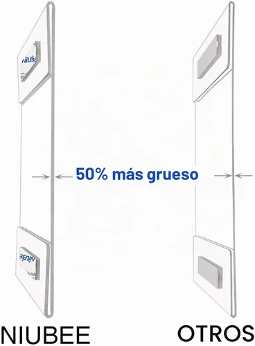 Vista 3 de NIUBEE Soporte de letrero acrílico de montaje en pared de 4 x 6 pulgadas con cinta adhesiva de doble cara para oficina, hogar, tienda, restaurante