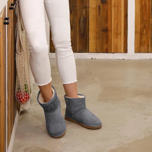 Vista 6 de Zizor Pantuflas cortas acogedoras para mujer, cálidas, de invierno, con forro mullido