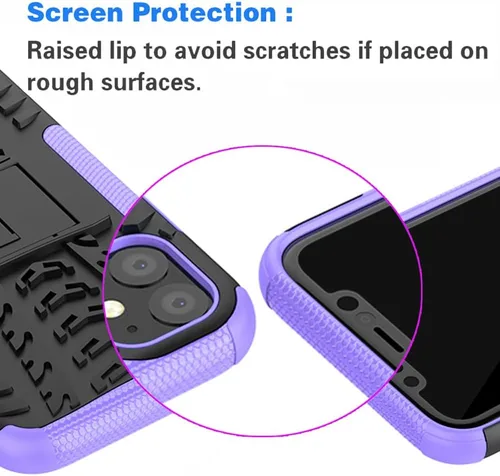Vista 7 de Asuwish Funda de teléfono para iPhone 11 6.1 con protector de pantalla de vidrio templado y soporte delgado, híbrida, resistente, funda protectora