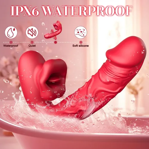 Vista 7 de Vibrador de punto G juguetes sexuales para mujeres - Juguetes sexuales para mujeres adultas con 10 modos de aleteo, vibración y lamido, juguete