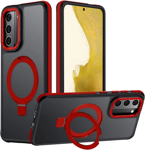Vista 48 de Funda para Samsung Galaxy S24 Plus, soporte de anillo magnético ajustable [compatible con Magsafe], [protección a prueba de golpes de grado militar]