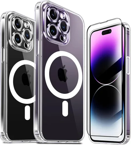 Vista 15 de TZGZT Protección de cámara para iPhone 12 de vidrio templado, [Accesorios] Cubierta protectora magnética con 2X protector de pantalla, para mujeres