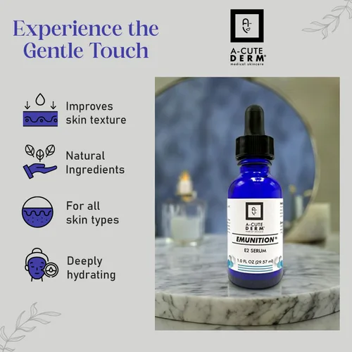Vista 4 de A-Cute Derm Emunition® E2 Suero Hidratante para Mejorar la Pérdida Hidratante Ayuda a Curar la Piel Sensible (1 oz)