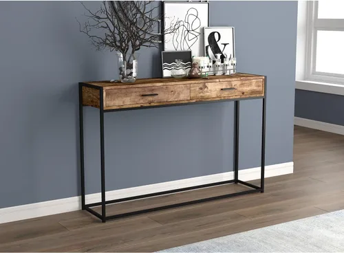 Vista 2 de Safdie & Co. Mesa de consola, madera recuperada marrón