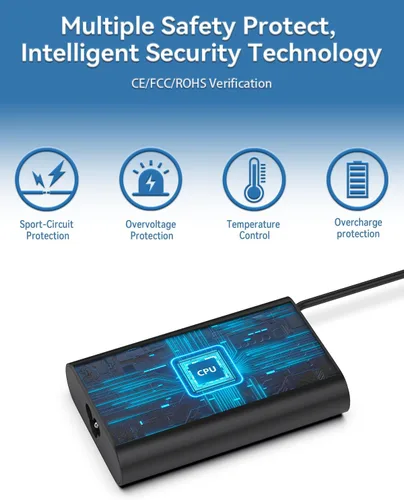 Vista 2 de Syfrufo - Cargador para portátil USB-C de 65 W para Dell Inspiron 14/16 Serie 2 en 1