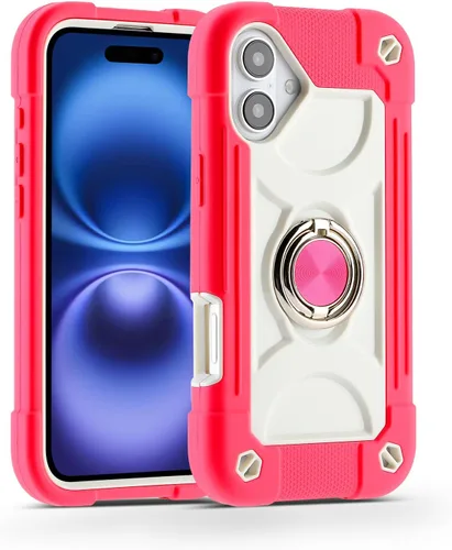 Vista 128 de MARKILL Funda compatible con iPhone 14 Pro de 6.1 pulgadas con soporte de anillo integrado, protección contra caídas de grado militar, carcasa Palta