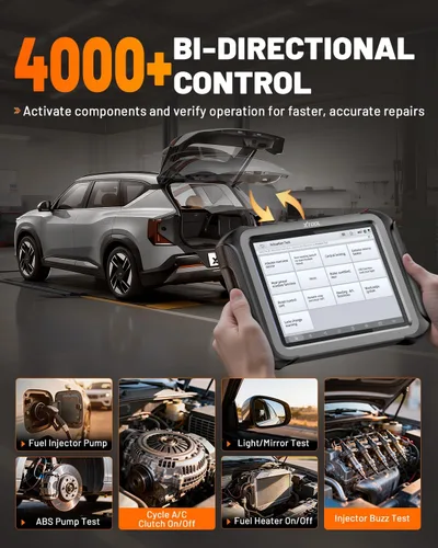 Vista 4 de XTOOL D9S Topology Mapping OBD2 escáner, codificación ECU, PMI, actualización gratuita de 3 años Wireless Bidirectional Automotive Diagnostic Scan