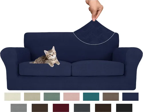 Vista 93 de MAXIJIN 2 piezas de fundas para silla con brazos, funda para silla de sofá para sala de estar, funda elástica para perros para una silla con 1 cojín