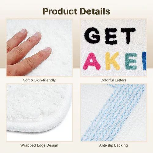 Vista 5 de Alfombra de baño con diseño de Get Naked de 19.7 x 31.5 pulgadas, tapete de baño antideslizante, bonito tapete absorbente para bañera, suave