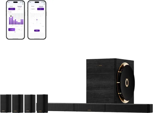 Vista 14 de ULTIMEA Sistema de barra de sonido envolvente de 5.1 canales con Dolby Negro