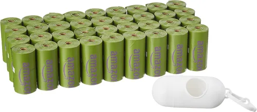 Vista 16 de AmazonBasics Bolsas Mejoradas para Desechos de Perro con Dispensador y Clip para Correa - 270 Unidades, Mango Brasileño