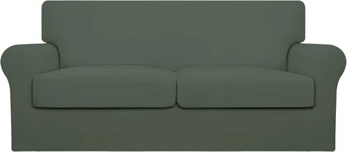 Vista 42 de Easy-Going Funda de sofá suave y elástica de 3 piezas para perros, funda de sofá lavable para sofá de 2 cojines separados, protector elástico