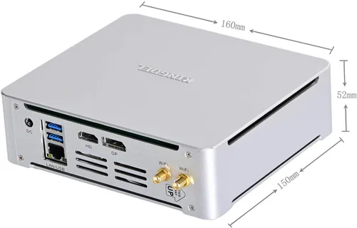 Vista 4 de KINGDEL NC590 Mini PC i5-8300H Procesador, 16GB DDR4 512GB SSD, 4 núcleos 8 hilos 4.00GHz Max Turbo Frecuencia, 6xUSB 3.0 Mini computadora