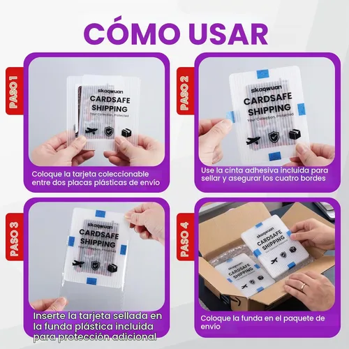 Vista 3 de Paquete de 200 suministros de envío de tarjetas coleccionables de 3.5 x 4.5 pulgadas, protectores de envío de tarjetas con fundas suaves y cinta