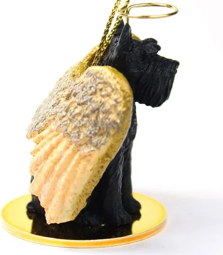 Vista 2 de Adorno de perro de ángel Schnauzer gigante - Negro
