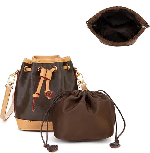 Vista 6 de Nylon Inner Bag Organizer Insert Shoulder Crossbody Drawstring For Bucket