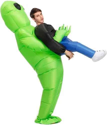 Vista 6 de Decalare Inflatable Alien Costume For Adults and Kids,Alien Funny Blow Up Costumes,Halloween Costumes For MenWomen