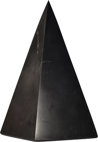 Vista 15 de Shungite World Auténtica pirámide de shungita alta pulida de 1.18 pulgadas / 1.18 pulgadas, cristal curativo natural de chakras, pirámide negra