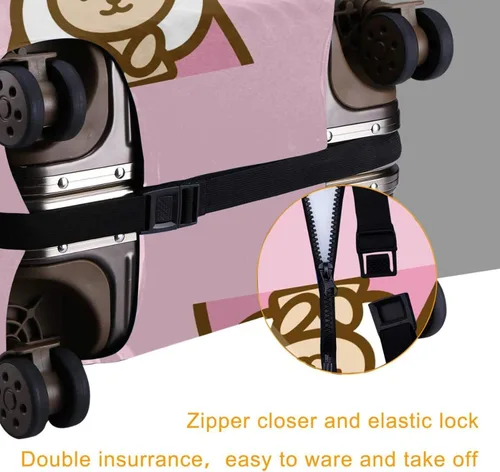 Vista 4 de Funda protectora para maletero, funda de equipaje, maleta de viaje, se adapta a maleta de 18 a 32 pulgadas, protector de equipaje para mujeres