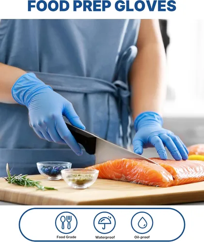 Vista 3 de Schneider Vinyl Synthetic Exam Gloves, 4 Mil, Latex Free Disposable Gloves for Medical, Cooking, Cleaning, and Food Prep